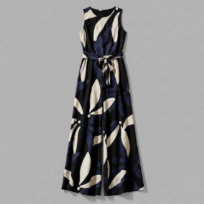 Abstract Print Women's Jumpsuit | Elegant Wide Leg Design