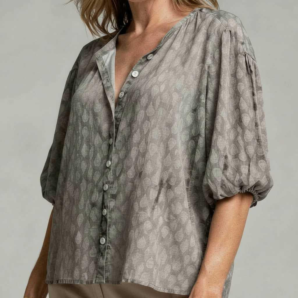 Chic Dot Pattern Blouse | Women's Long Sleeve Top