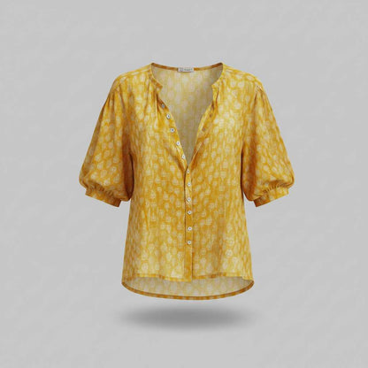 Chic Dot Pattern Blouse | Women's Long Sleeve Top