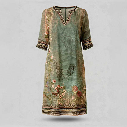 Edda | Women's Floral Midi Dress for Summer & Formal Events