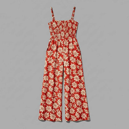 Floral Elegance | Women's Jumpsuit Wide Leg Summer Outfit