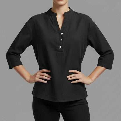 Lightweight Linen Blouse | Women's Long Sleeve Top