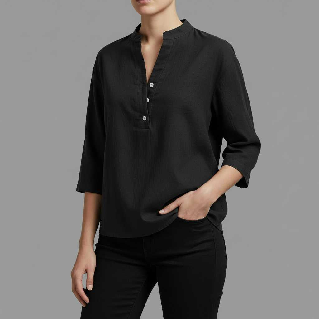 Lightweight Linen Blouse | Women's Long Sleeve Top