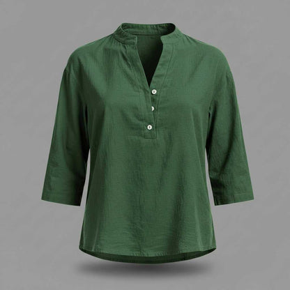 Lightweight Linen Blouse | Women's Long Sleeve Top