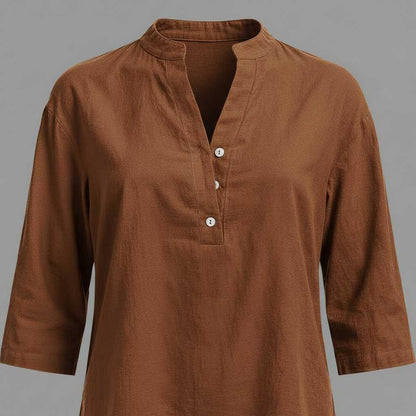 Lightweight Linen Blouse | Women's Long Sleeve Top
