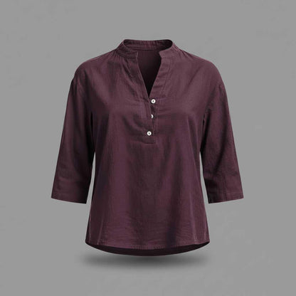 Lightweight Linen Blouse | Women's Long Sleeve Top