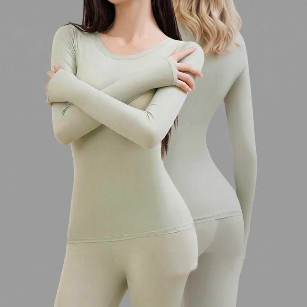 Ultrathin Thermal Underwear Set | Women's Plus Size Long Underwear